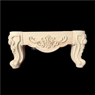 Pieds sculptés pour meubles en bois massif