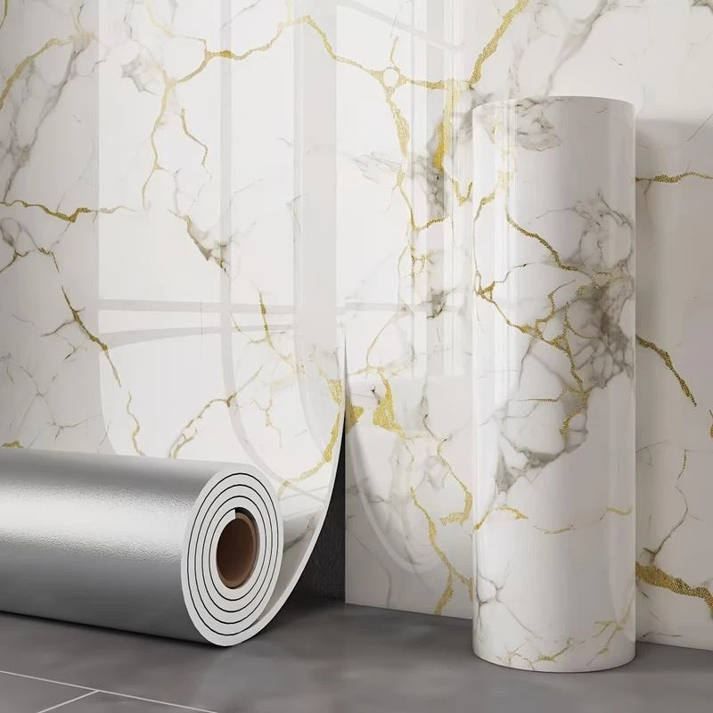 Waterproof Self-adhesive Wallpaper 10 Meters X 45 cm - Corrosion-resistant Wood Losango Marble-like Texture Mold-resistant Washable Self-adhesive. best