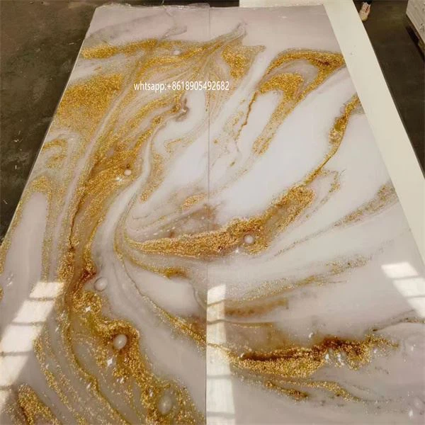 Salle de bain PVC en marbre Douche SPC Panneau