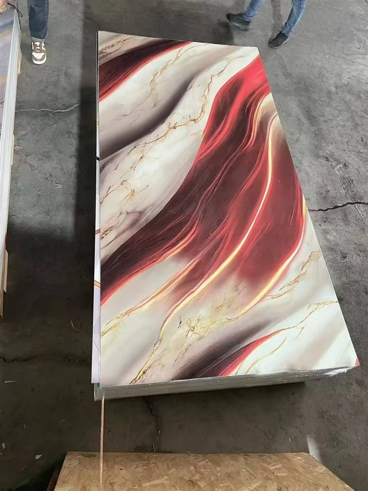 PVC Marble Wall Panel Cheap Marble Alternative Solution Bathroom factory