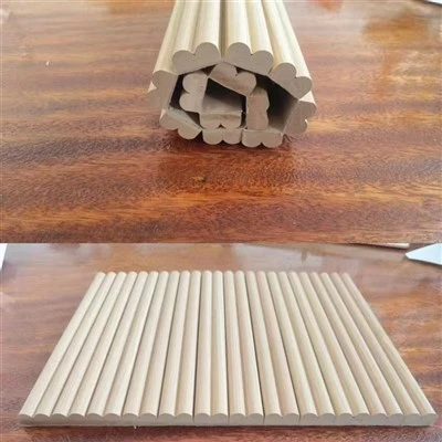 Les placages en bois modernes de forces de défense principale ont courbé le décor à la maison de revêtements de mur de panneaux de mur